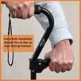 thumbnail image 3 of Bastón VIVA CARE con 4 puntas y mango adicional: ajustable, con equilibrio y estabilidad para personas mayores y personas con lesiones. [Negro], 3 of 5