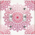 thumbnail image 1 of Metal Light Switch Plate Cover Mandala Violet Flower Tile Pattern MDL099, 1 of 13