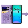 thumbnail image 3 of Funda Cartera FOXDOCK para Xiaomi Redmi 13 4G , Flip PU con Relieve de Gatos y Perros, Tarjetero y Soporte, 3 of 6