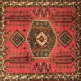 thumbnail image 1 of Ahgly Company Indoor Square Persian Brown Traditional Area Rugs, 4' Square, 1 of 4