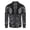 Black, variant on Men Shiny Metallic Silver Bomber Jacket, Ribbed Cuff Collar Zip Up Lightweight Party Club Varsity Coat