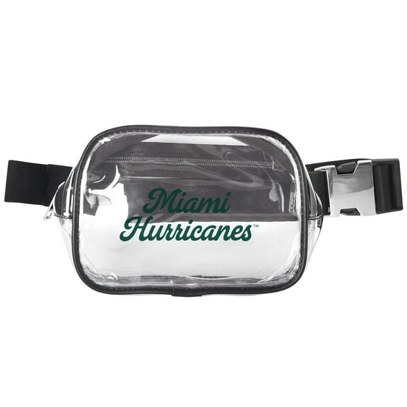 Miami Hurricanes Clear Belt Bag