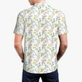 thumbnail image 5 of Vsdgher Floral Print Men's Short Sleeve Stretch Polo Shirt, Moisture-Wicking Performance Polo Shirt, 5 of 8