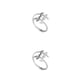 thumbnail image 2 of Qarigey Anillo de rama de hoja para mujer, aleación de Zinc, fiesta, trabajo, tienda, fecha, boda, novia, suministros de joyería, regalos de Plata 2piezas, 2 of 6