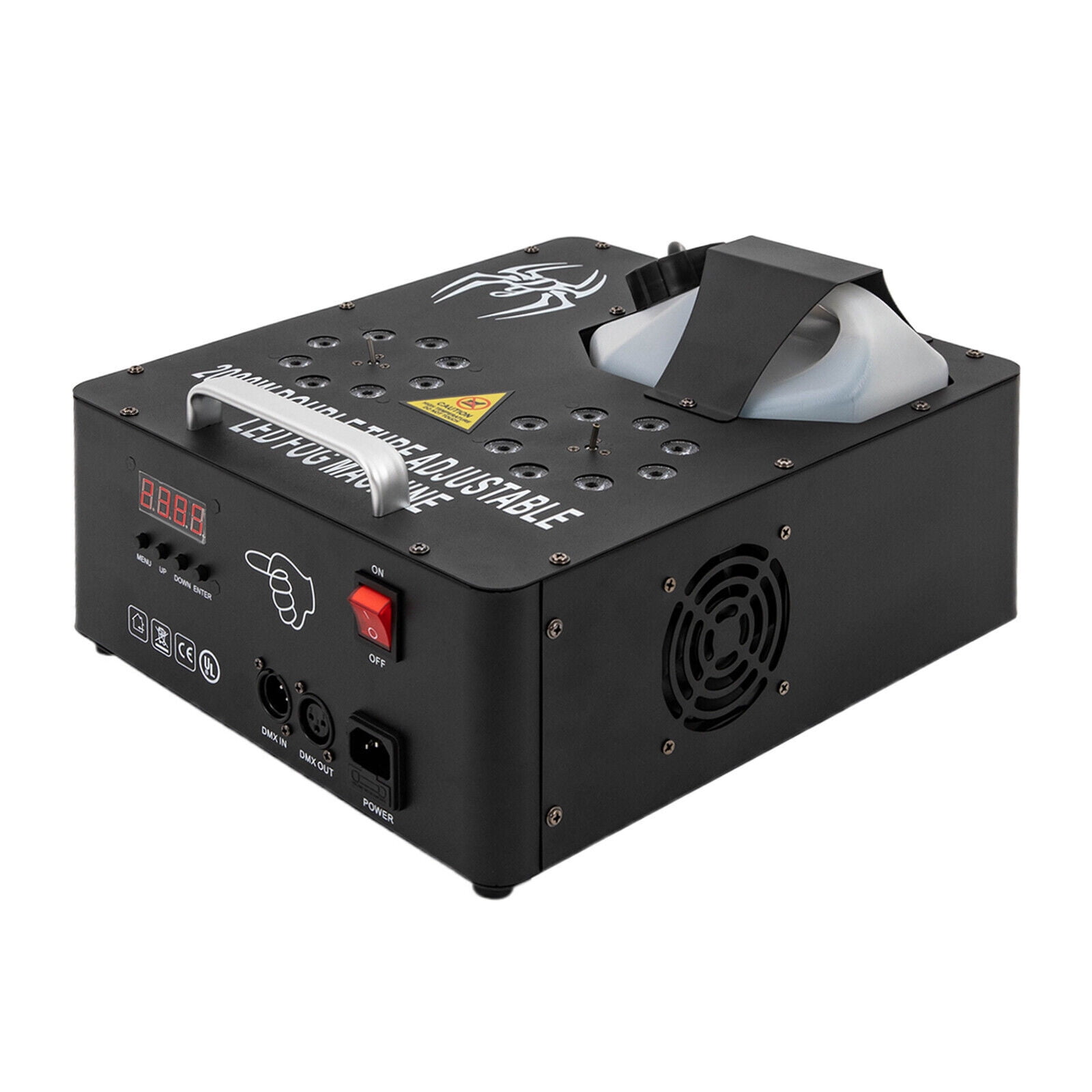 FOGGBET 2000W Fog Smoke Machine LED RGB Stage DJ Fogger Smoke Effect Multi-Color Remote