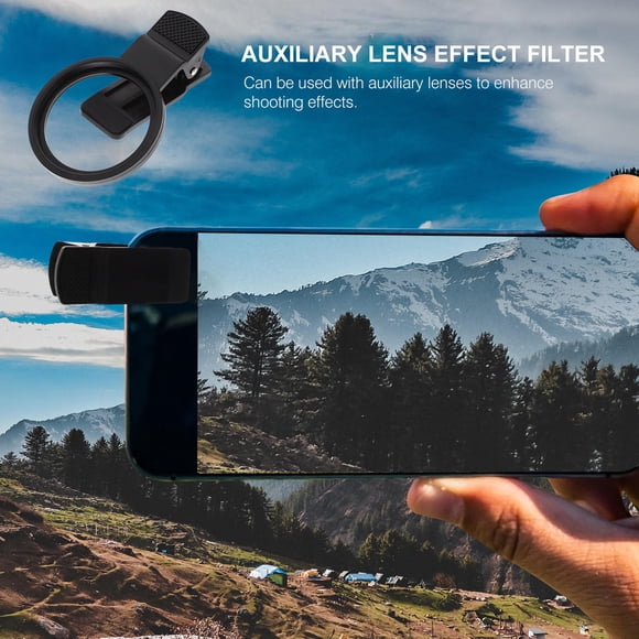 NUOLUX Clip Universal Para Lentes De Teléfono Con Auxiliar Compatible Con Múltiples Dispositivos Negro