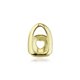 thumbnail image 1 of Grillz de doble diente con cara abierta hueca, chapado en oro amarillo, para los dos colmillos superiores derechos, joyería de cosplay de hip hop., 1 of 4