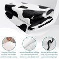 thumbnail image 4 of Queen Quilt Set 90''x96'', Cow Printed Lightweight Summer Bedspread Coverlet Set with 2 Pillow Shams, Farmhouse Black White Animals Textured Breathable All Season Quilt Bedding for Bedroom/Guest Room, 4 of 9