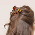 thumbnail image 5 of 2pcs clip de agarre de estampado de leopardo acrílico, clip de tiburón de pelo fino, clip de pelo grande, parte posterior de la cabeza, 5 of 5