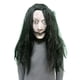 thumbnail image 1 of Máscara de bruja espeluznante con cabello largo y negro, cara de fantasma aterradora, 1 of 3