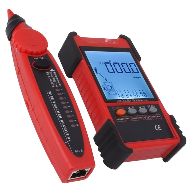 Multímetro Probador de Cables de Red 2 en 1 Buscador de Línea Multifuncional con Pantalla LCD para Clasificación de Cables Mantenimiento de Red Prueba de Cables Telefónicos ANGGREK Otros