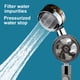 thumbnail image 5 of Cabezal de ducha presurizado, ahorro de agua, ducha de aleación de aluminio, boquilla de pulverización para baño, cabezal de ducha para baño, Suministros de limpieza para el hogar Algodón PP plateado Cateissary HA007567-11, 5 of 6