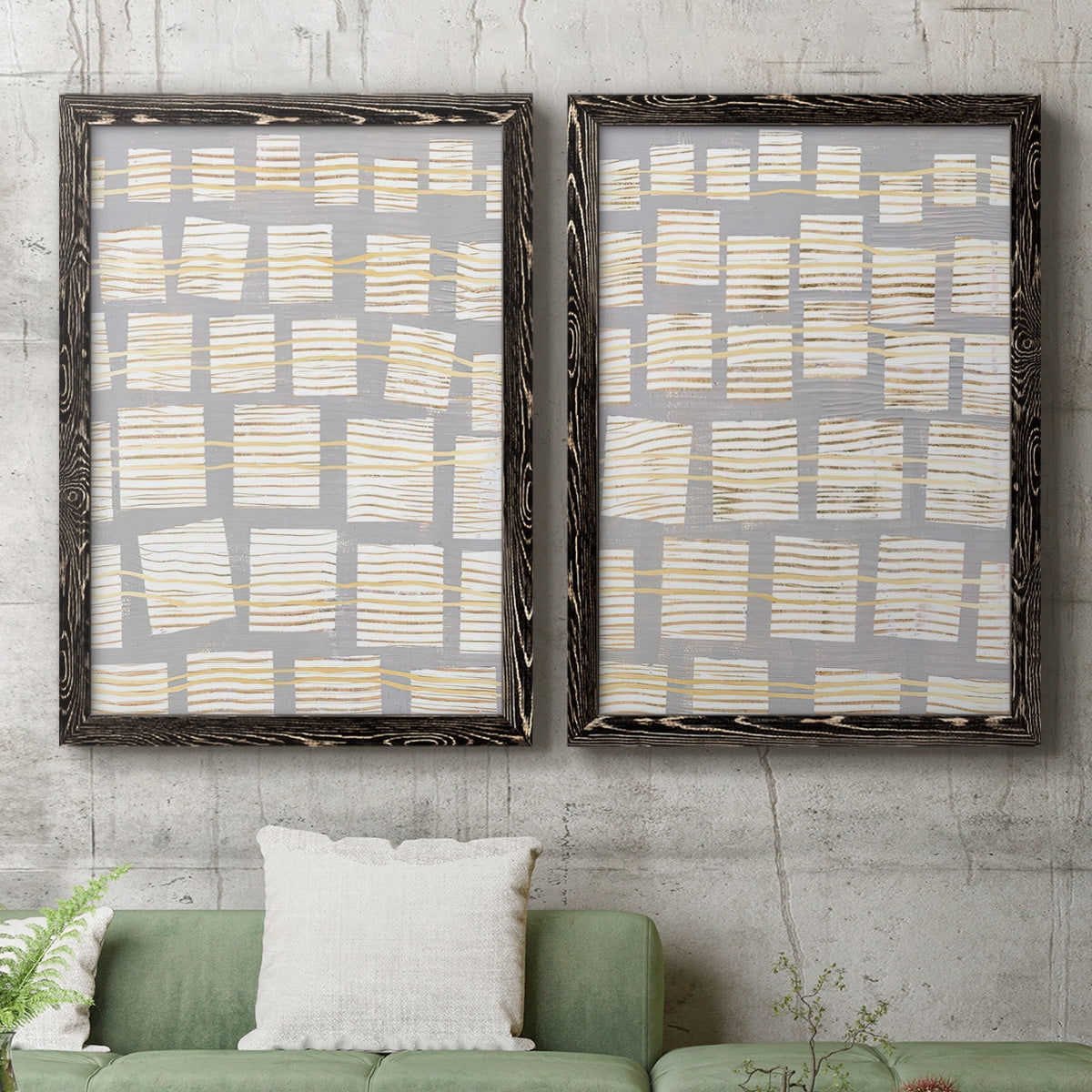Networks I - Premium Framed Canvas 2 Piece Set - Ready to Hang