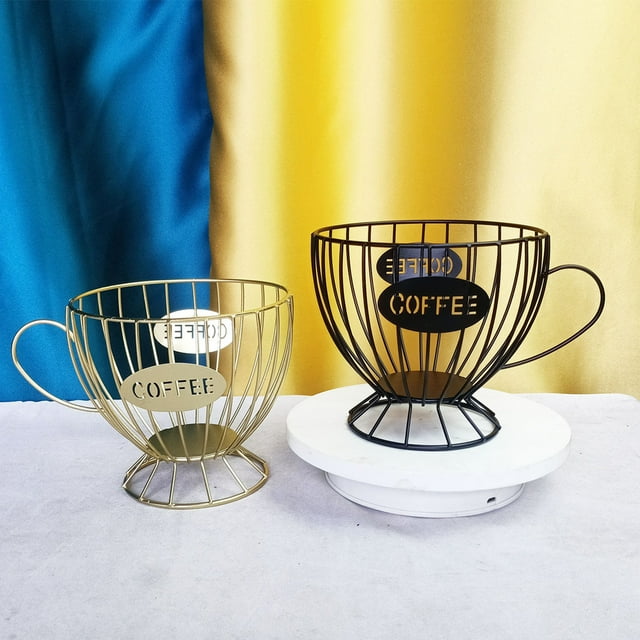 Coffee Storage Basket Practical Sturdy Iron Coffee Pod Holder Capsule Organizer for Home