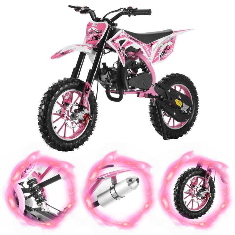 Seipouy 49cc Dirt Bike for Adults & Kids,Kids Dirt Bike Mini Dirt Bikes,2-Stroke Gas Power Motocross Off-Road, Mini Pit Bike with Front Rear Disc Brakes, High-Speed Racing Motorcycle for Kid 40KM/H
