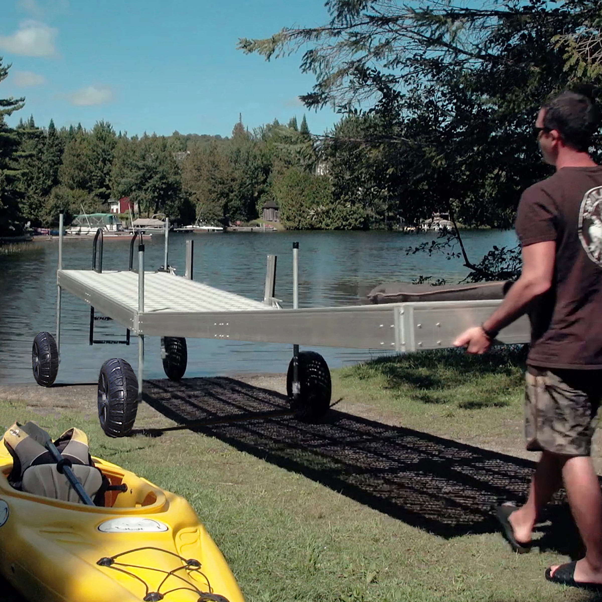 Multinautic Set of 2 Wheels and2 Hubs for Dock Removal. 1500 pounds Capacity. Model 22005