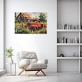 thumbnail image 5 of ZHONGYUTONG Farmhouse Canvas Wall Art Red Truck Picture Wall Decor Rustic Country Meadow Painting for Living Room Decor Framed (16.00" x 24.00"), 5 of 5