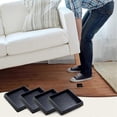 thumbnail image 5 of 4Pcs Anti- Furniture Pads- 2.5x2.5In Square Rubber Anti Skid Caster Cups, Leg Coasters-Couch, Chair, 5 of 5