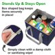 thumbnail image 2 of Bolsas de comestibles reutilizables (paquete de 3) – Bolsas de compras reutilizables resistentes con forma de caja para levantarse, permanecer abiertas, plegarse – Las bolsas grandes son plegables con, 2 of 5