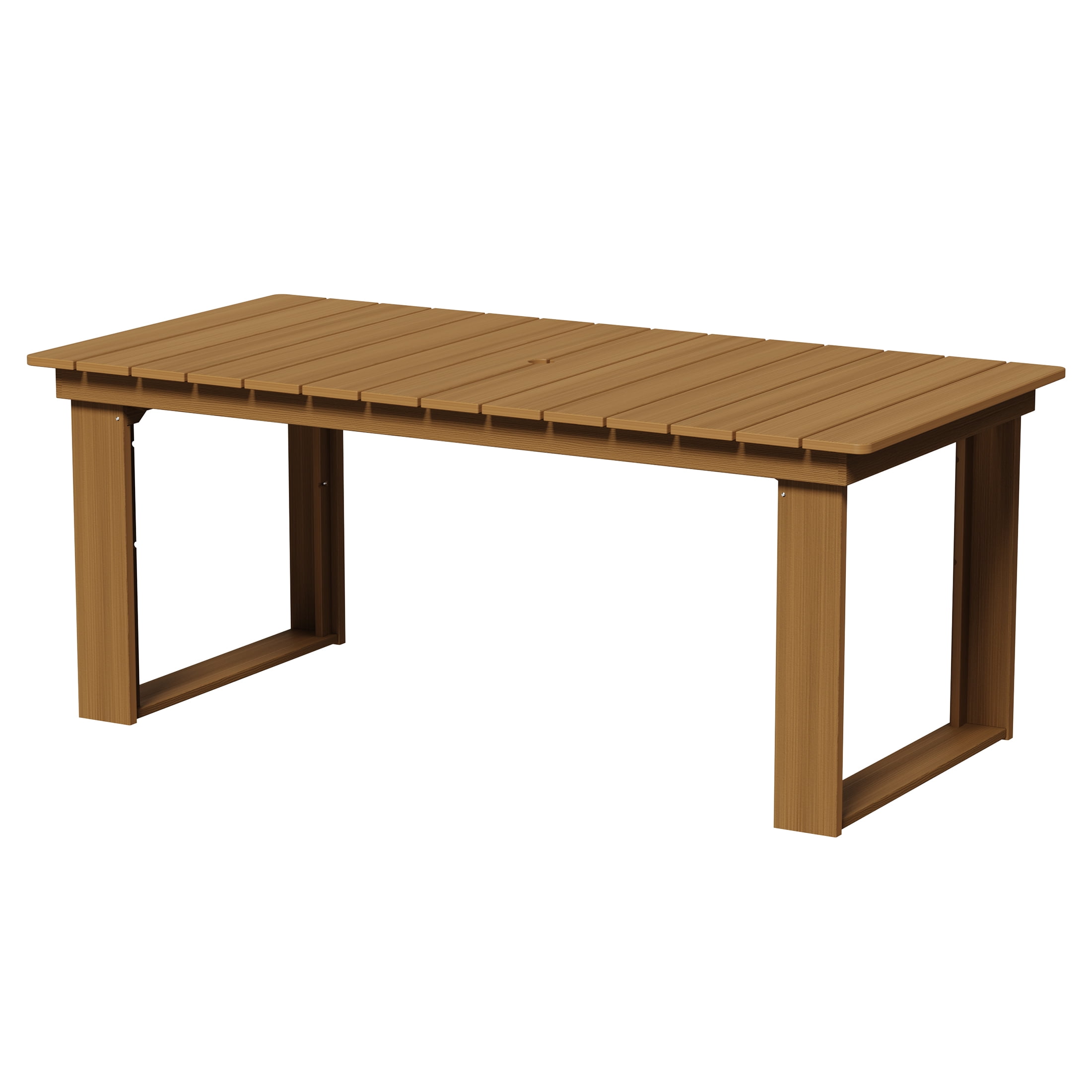Better Homes & Gardens Ezra Outdoor HDPE Dining Table, Teak