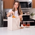 thumbnail image 3 of Canvas Wine Tote, 3 of 4