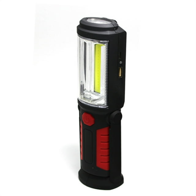 Portable COB Light Waterproof Rechargeable LED Work Light Car Flashlight Lamp Light Inspection Lamp with Built-in Battery Magnet ,Powerful Illumination