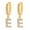 E, variant on Dainty Gold Plated Initial Hoop Earrings Letter Alphabet Dangle Earrings Fashion Sparkly Rhinestone Letter Initial Pendant Drop Earrings For Women Valent