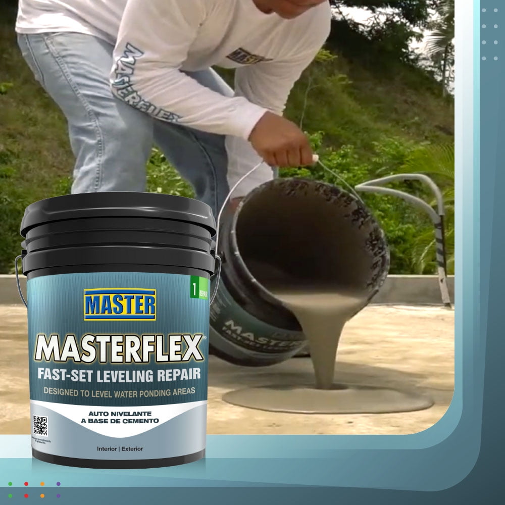 Masterflex Fast-Set Leveling Repair Self-Leveling Cement Based,  40 lb.