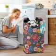 thumbnail image 5 of Yayeee Freestanding Laundry Hamper with Handle Collapsible Large Storage Basket for Clothes, Vibrant Blooming Flowers, 5 of 7