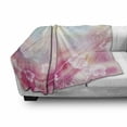 thumbnail image 3 of Modern Soft Flannel Fleece Throw Blanket, Charming Blossoms Flowers Buds Rays Waves Rainbow Ombre Art Print, Cozy Plush for Indoor and Outdoor Use, 60" x 80", Fuchsia White, by Ambesonne, 3 of 6
