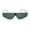 Mint Black, variant on 80s Retro Flat Top Funky Narrow Shield Plastic Sunglasses All Black