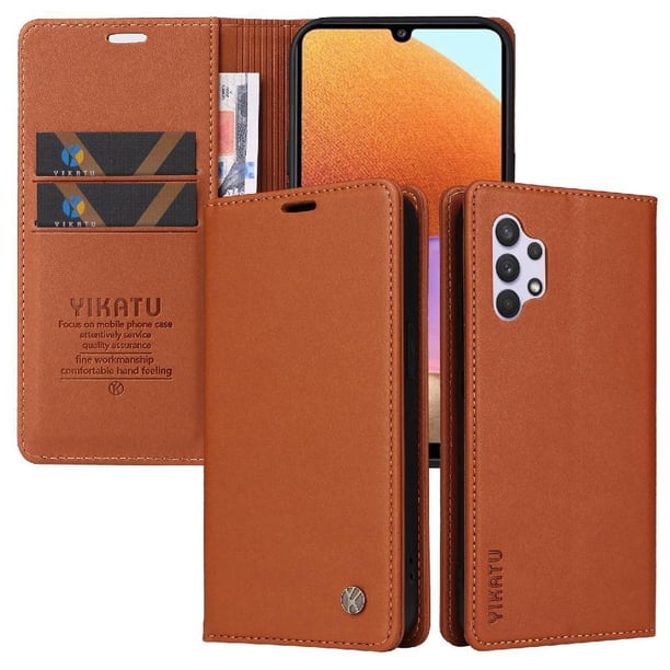 Funda para Samsung Galaxy A32 4G Estuche de Cuero PU Tipo Cartera con Ranuras para Tarjetas y Cierre Magnético