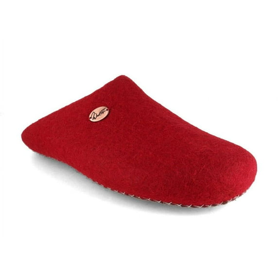 WoolFit® Eco-Friendly Guest Slippers 'Tibet', dark red