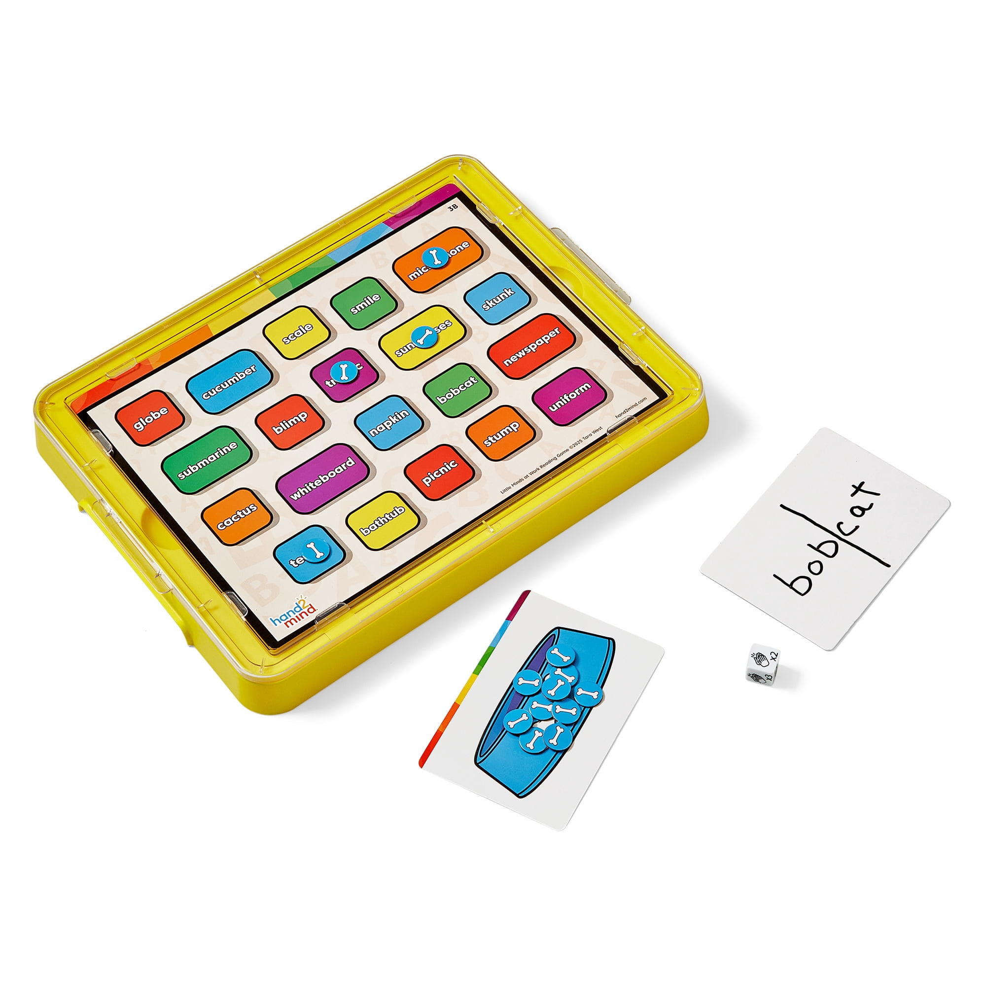 hand2mind Little Minds at Work Game Tray Set by Tara West, Includes Reading & Math Preschool Learning Activities, Science of Reading Manipulatives, Math Games for Kids, Teacher Supplies for Classroom