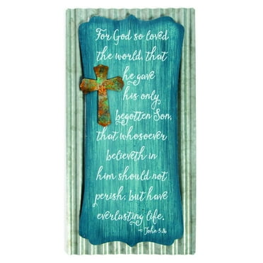 John 3:16 Wall Sign - Home Decor - 1 Piece