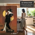 thumbnail image 5 of Oriental Furniture 6 ft. Tall Japanese Ladies Canvas Room Divider - 3 Panel, 5 of 5