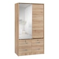 thumbnail image 1 of Pemberly Row Double Sliding Door Armoire with Mirror in Natural Oak, 1 of 9
