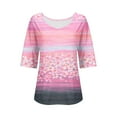thumbnail image 5 of WCJM Black Long Sleeve Shirt for Woman Women Shirts Women's Breast Cancer Awareness Print Shirt V Neck T Shirt, 5 of 5