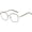 Square Green, variant on Classic woman's metal big nerd glasses frame Clear lenses