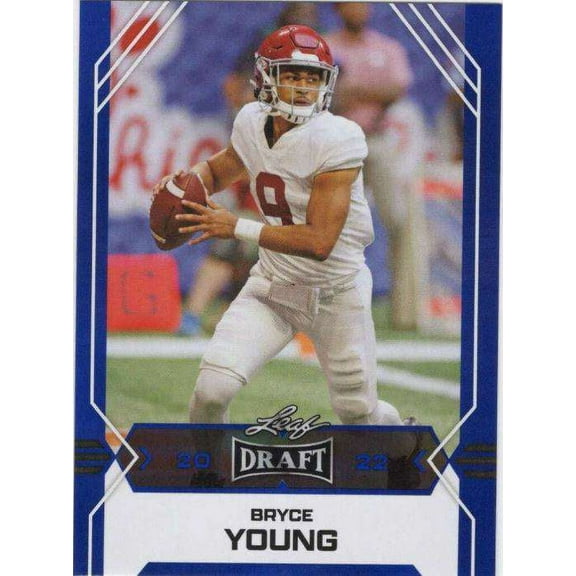 NFL 2022 Leaf Draft Football Bryce Young Blue Trading Card #02
