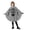 Grey, variant on Boy Halloween Outfit Unisex Skeleton Hooded Cloak Halloween Party Outfit for Kids 4-6 Years