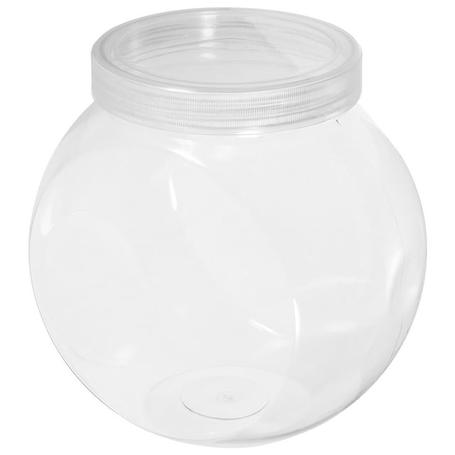 Miangastore 3pcs Clear Candy Jars Round Cookie Jars Multi-functional Snacks Sweet Storage Container