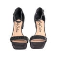 thumbnail image 2 of Ninety Union Lady Couture Dazzle 2 Inch Mid Block Heel Rhinestone Sandal, Black, 7, 2 of 5