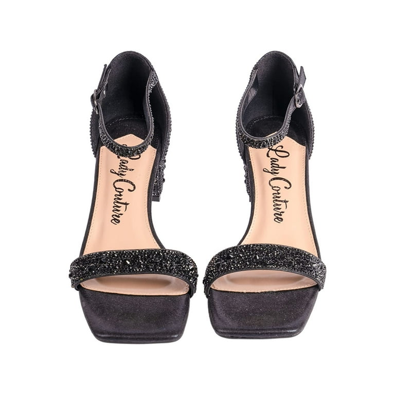 Ninety Union Lady Couture Dazzle Inch Mid Block Heel Rhinestone