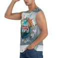 thumbnail image 3 of Fotbe Men's Travel Around The World Print Men's Sleeveless Muscle Tank Tops Casual T-Shirts for Gym Workout Beach-X-Large, 3 of 8