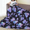 thumbnail image 6 of Pofeuu flower Skull crystal Print Ultra-Soft Micro Fleece Blanket,for Bed Or Sofa,All Season Throw Blankets Flannel Blanket-60"x50", 6 of 7