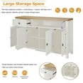 thumbnail image 5 of Furvclv Sideboard, Buffet Cabinet With Flip Door And 1 Drawers, 4 Height-Adjustable Cabinets, Adjustable Shelves, Circular Aluminum Alloy Handle Console Table For Living Room, 5 of 9