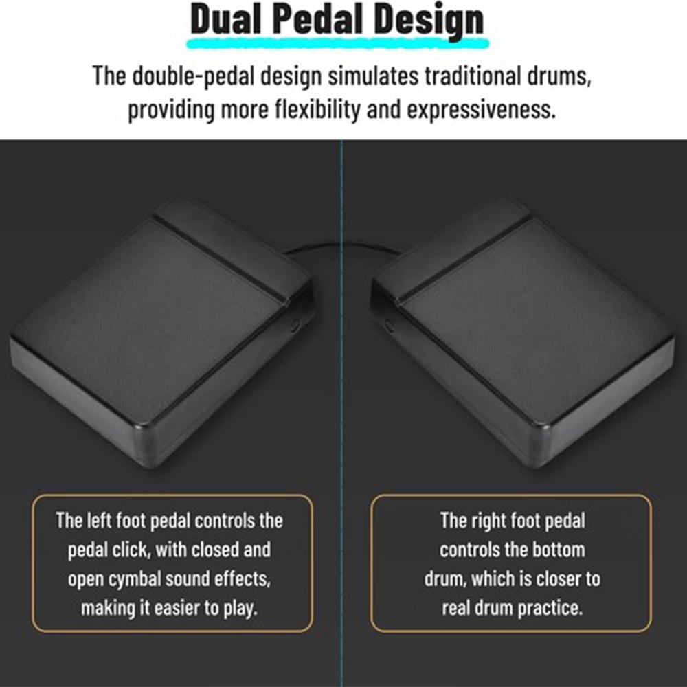 Roll-Up Electric Drum Set 9-Pad Portable Practice Kit USB Desktop Drums