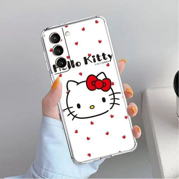 Cartoon Hello Kitty Cute Clear Case For Samsung Galaxy S22 S20 FE S23 S21 S10 S9 Plus Note 20 Ultra 10 Transparent Phone Shell LXY