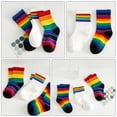 thumbnail image 5 of 3 Pairs of Cotton Socks Middle Tube Socks Breathable Kids Sock (Random Color), 5 of 6